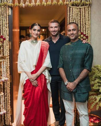 Sonam and Anand Welcome David Beckham