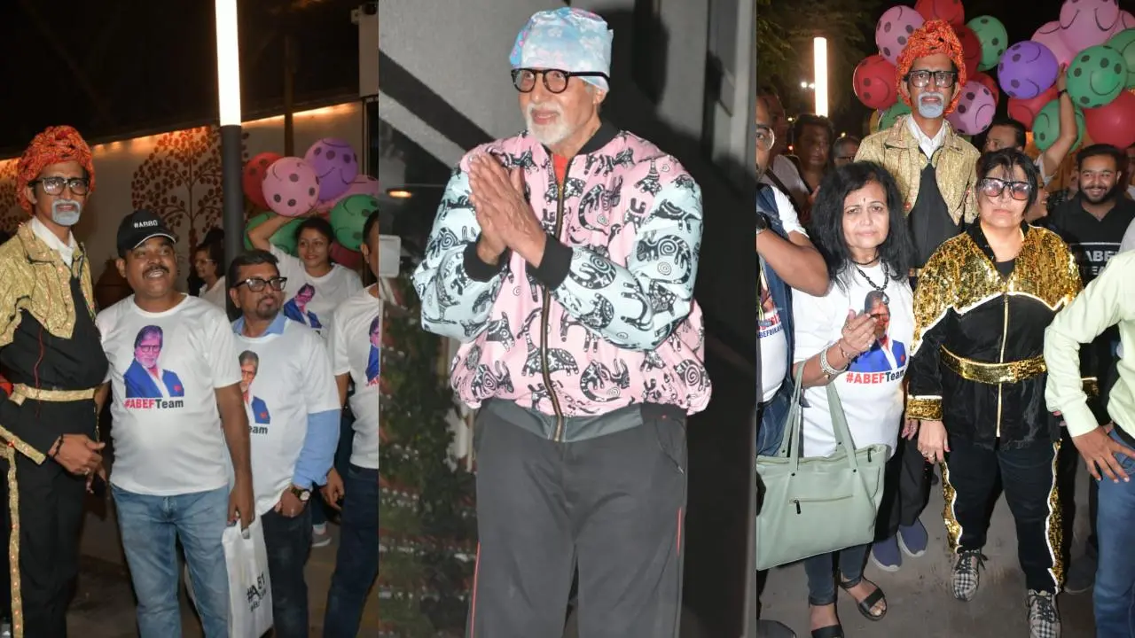 Hundreds of fans outside Jalsa ring in birthday for Amitabh Bachchan