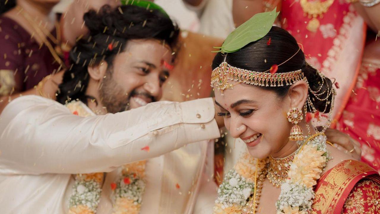 South Indian Actors Aishwarya Arjun and Umapathy Ramaiah Tie the Knot