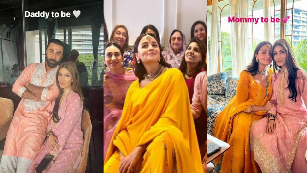 Alia Bhatt Gleams In Bright Yellow Anarkali At Her Baby Shower; Pics Inside