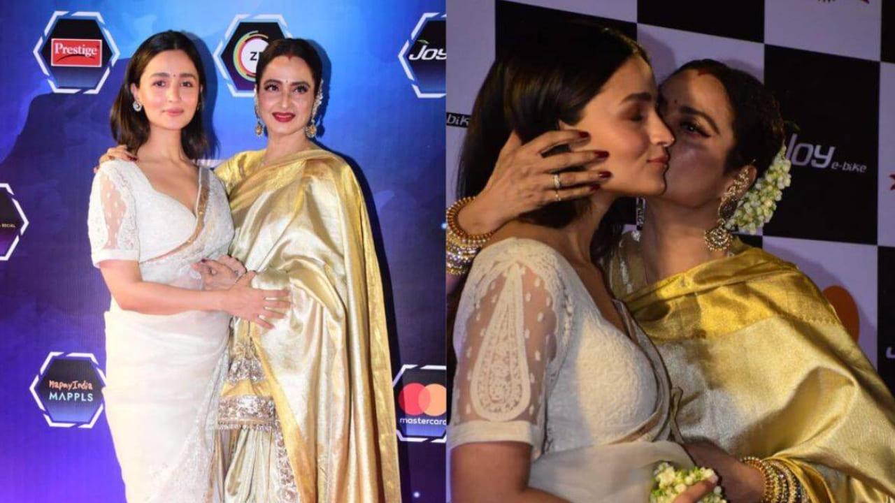 Watch! Rekha Kisses Alia Bhatt As She Wins Dadasaheb Phalke Award For Best Actress In Gangubai