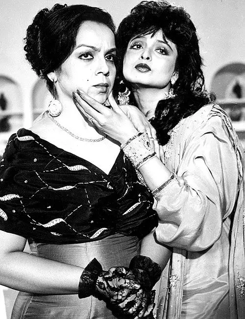 Rekha was last seen on-screen in R Balki`s Shamitabh, where she played herself. It was a cameo. In picture: Rekha with Rohini Hattangadi