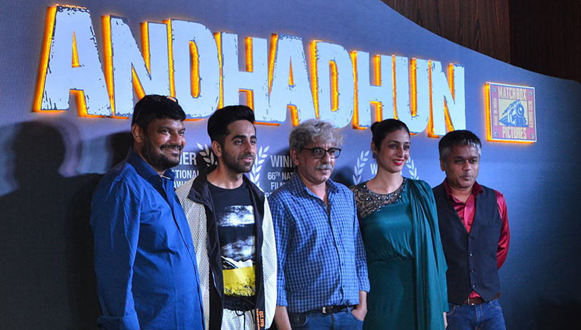 Team Andha Dhun celebrate their National Film Awards winning spree with a party