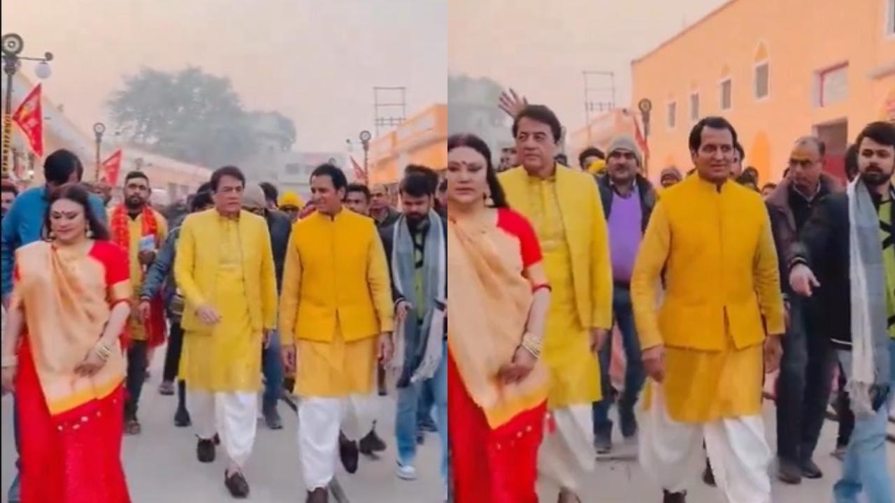 Ram Mandir Ayodhya: Arun Govil, Dipika Chikhila, Sunil Lahiri Reach Ayodhya Ahead Of The Ceremony