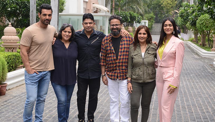 Batla House: John Abraham, Mrunal Thakur spotted during press interactions