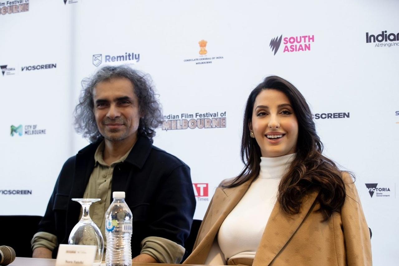 Imtiaz Ali and Nora Fatehi were all smiles on day 1 of the film festival