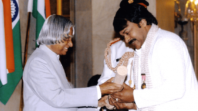 Megastar Chiranjeevi was honoured with the Padma Bhushan in In 2006