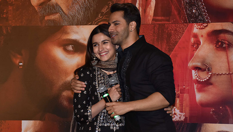 Alia Bhatt and Varun Dhawan snapped at Gaiety Cinemas for First Class Song Launch
