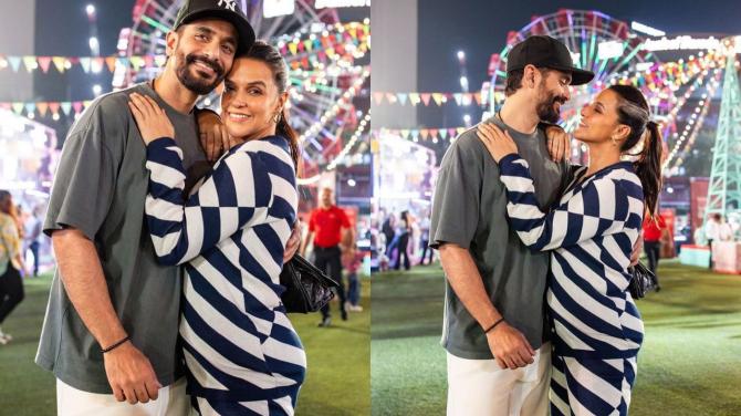 Neha Dhupia with her husband Angad Bedi