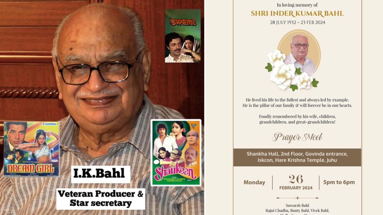 I. K. Bahl Passes Away: Remembering The Veteran Producer And Hema Malini’s Secretary