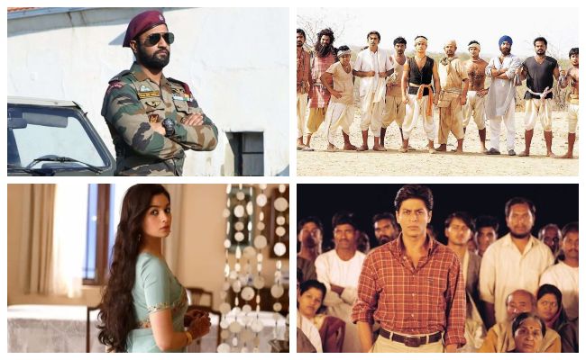 border, lagaan, swades, rang de basanti, uri, raazi, chak de india