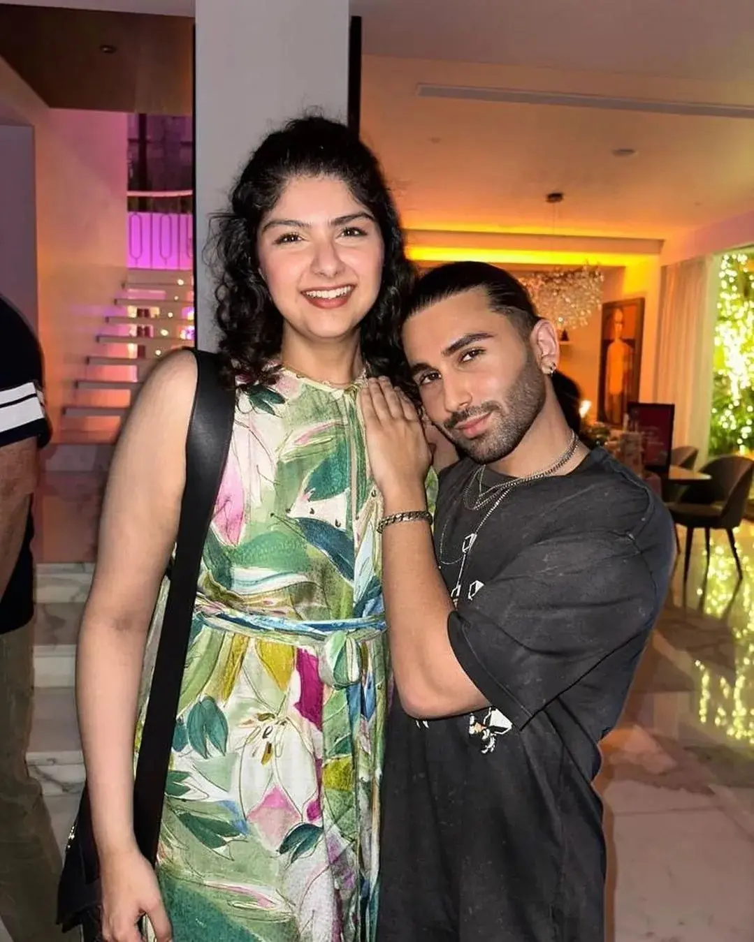 Up next, Arjun`s doting sister, Anshula with Orry!