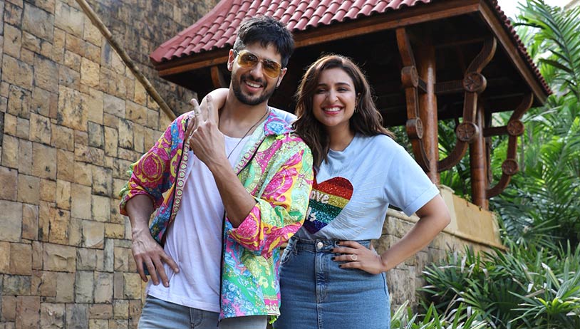 Jabariya Jodi: Sidharth Malhotra, Parineeti Chopra are happy faces at press interactions in Mumbai