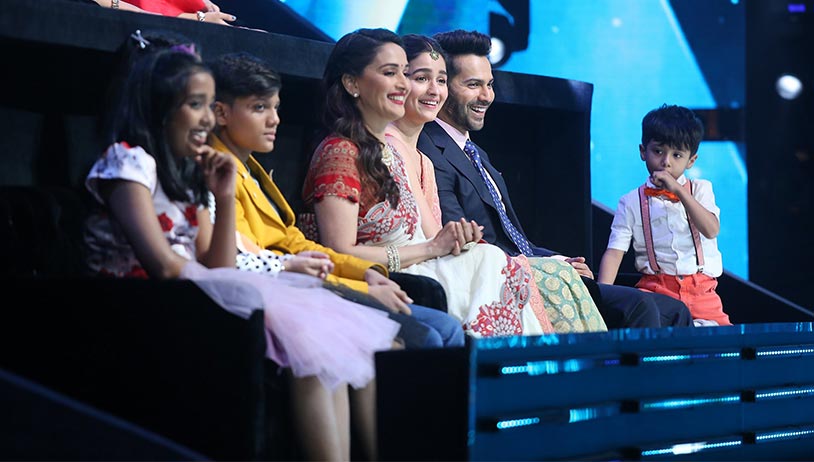 Kalank: Madhuri, Alia, Varun snapped on the sets of Sa Re Ga Ma