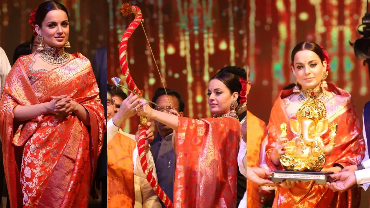 Kangana Ranaut performs Ravan Dahan at Lav Kush Mela