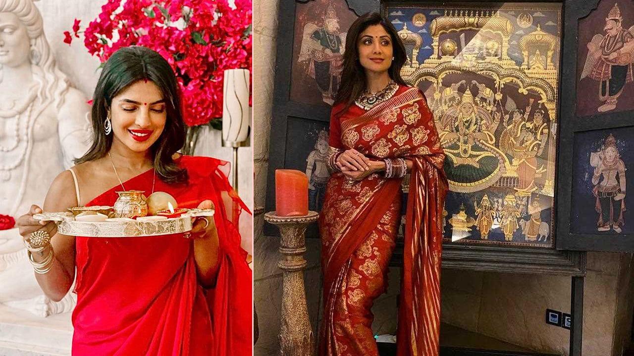 Karva Chauth 2025: Best Of Festive Looks Inspired By Bollywood Divas