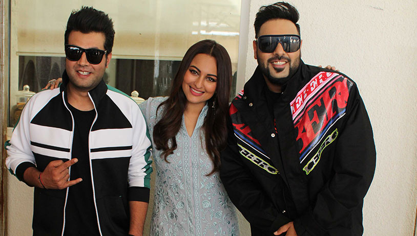 Khandaani Shafakhana: Sonakshi Sinha, Varun Sharma and Badshah snapped during press interactions