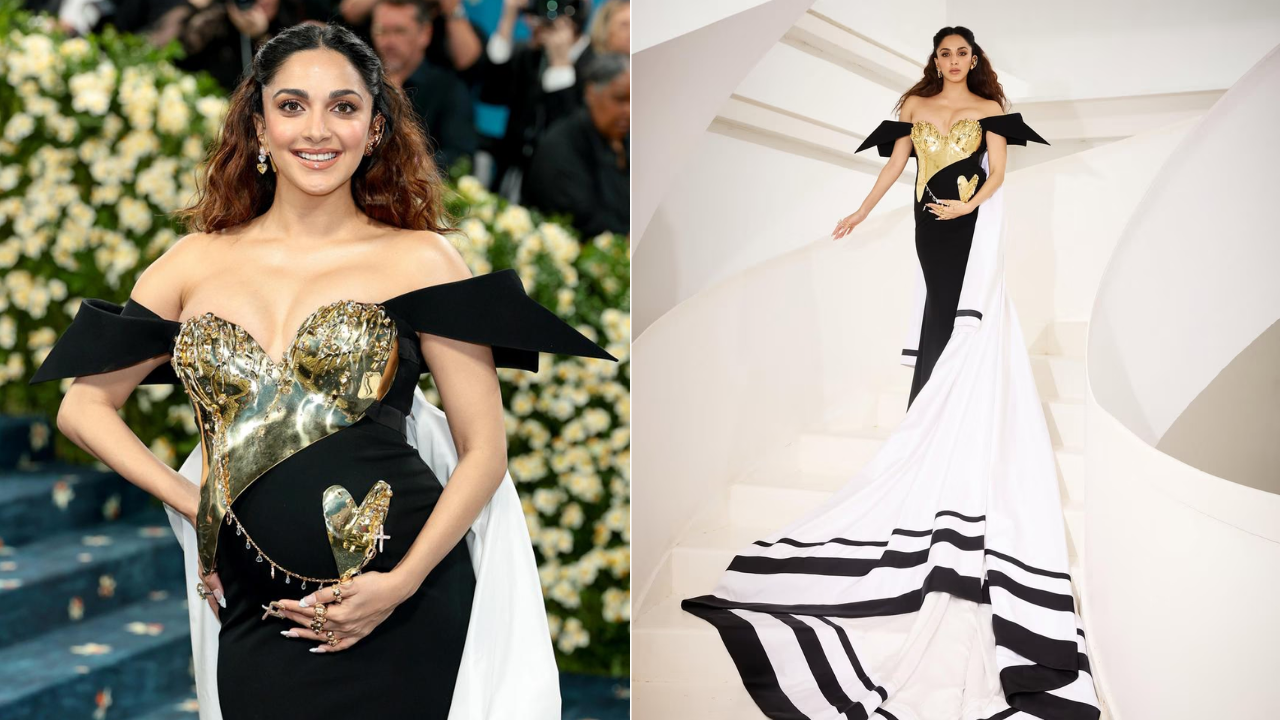 Kiara Advani Flaunts Her Baby Bump at The Met Gala 2025 Blue Carpet