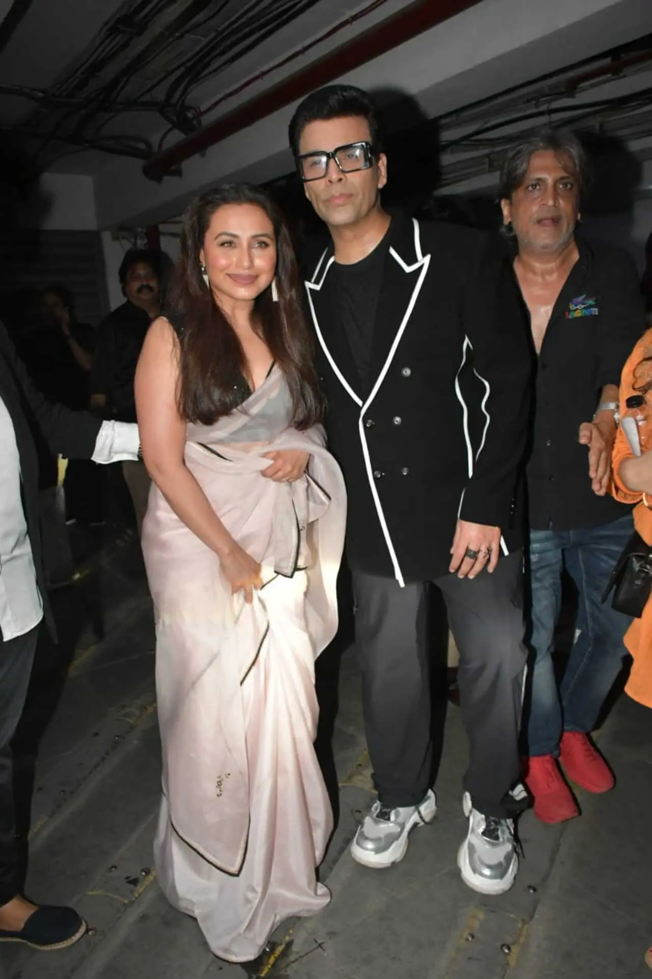 Rani Mukerji joined Shah Rukh and Karan at Kuch Kuch Hota Hai`s screening