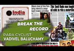 India Book Of Records Para Cyclist Vadivel Baluchamy Madurai`s Got Talent