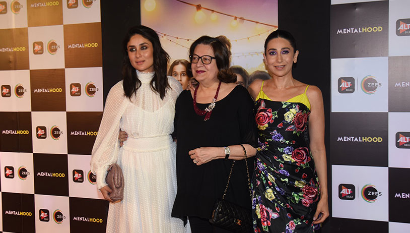 Mentalhood: Karisma Kapoor joined by mom Babita and sister Kareena Kapoor Khan at grand red carpet premiere