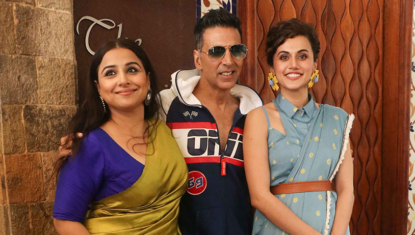 Mission Mangal: Akshay Kumar, Vidya Balan, Taapsee Pannu snapped during press interactions