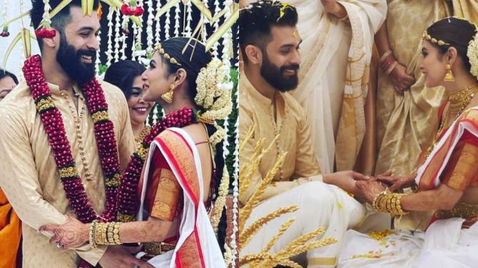 See pictures: Mouni Roy ties the knot with Suraj Nambiar in Goa