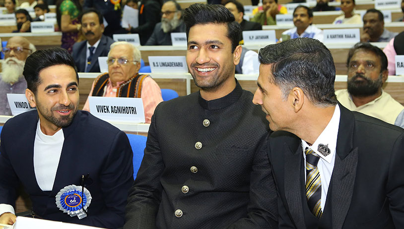 Akshay, Ayushmann, Vicky, Keerthy felicitated with National Film Awards