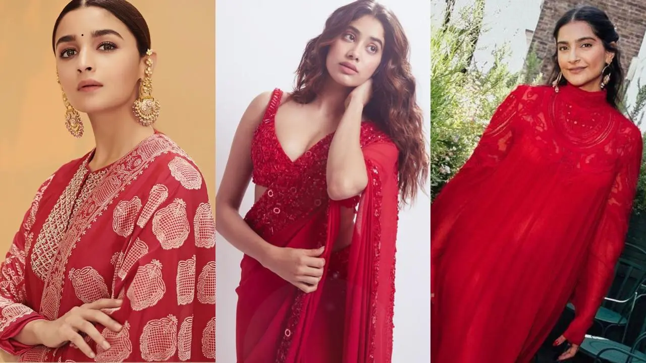 Navratri day 2 Alia Bhatt to Sonam Kapoor, Bollywood divas inspired red glam Navratri day 2 Alia Bhatt to Sonam Kapoor, Bollywood divas inspired red glam