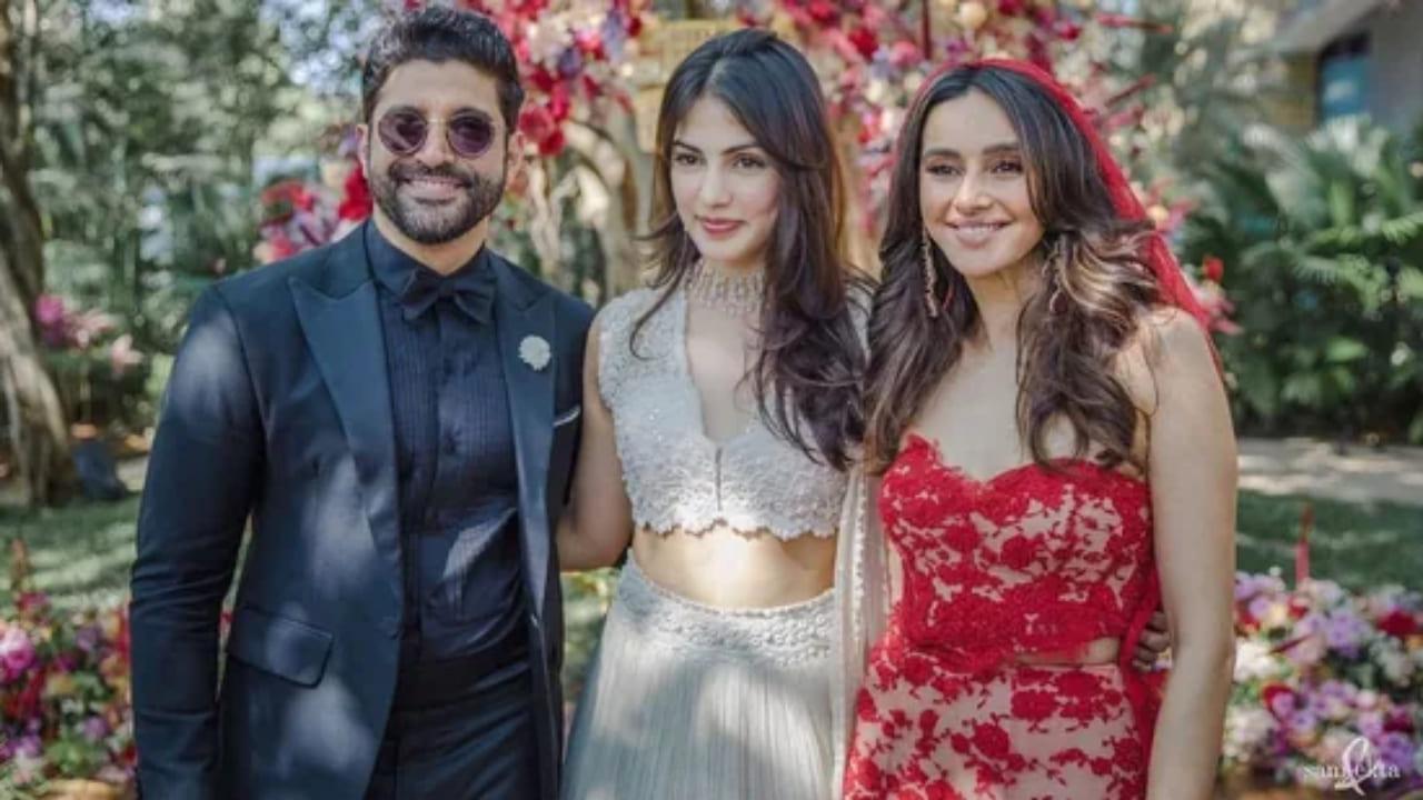 Rhea Chakraborty shares pictures from Farhan and Shibani`s wedding