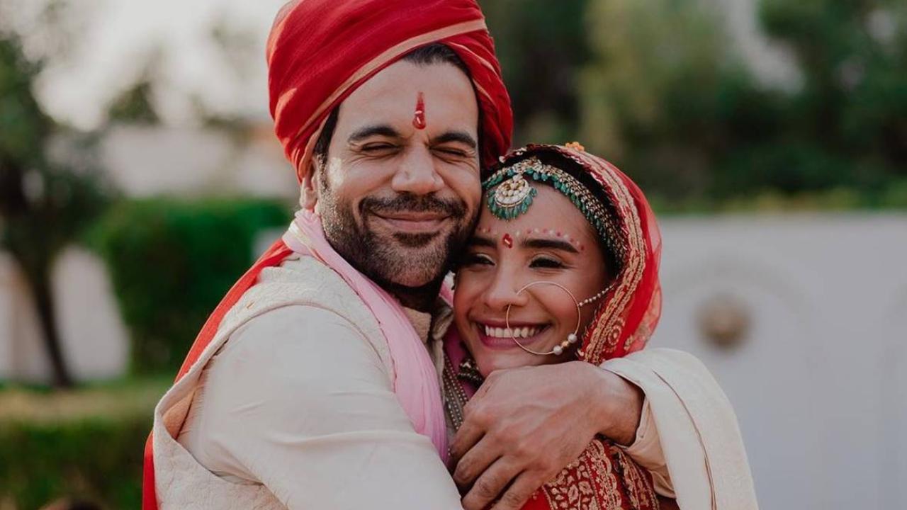 Patralekhaa applies sindoor to Rajkummar Rao