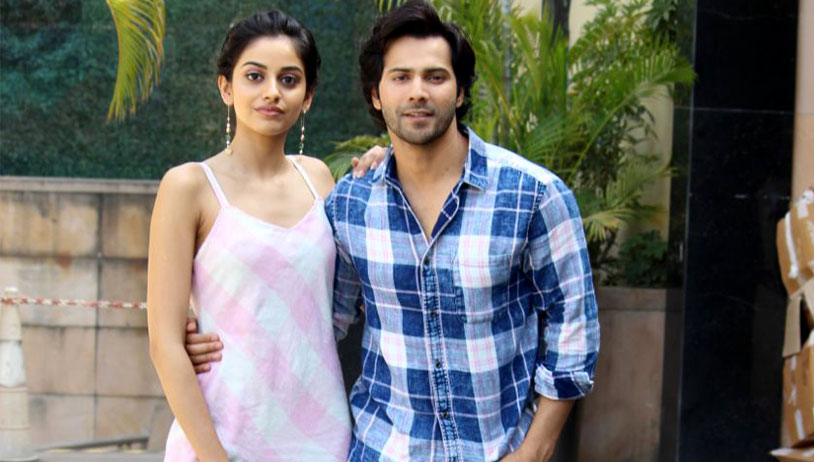 October: Varun Dhawan and Banita Sandhu snapped during press meet