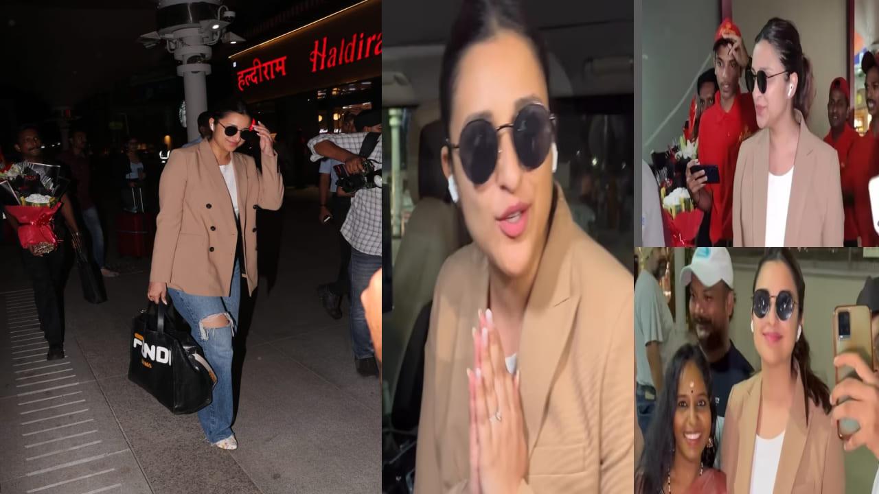 Watch! Parineeti Chopra Spotted At Airport Post Engagement With Raghav Chadha