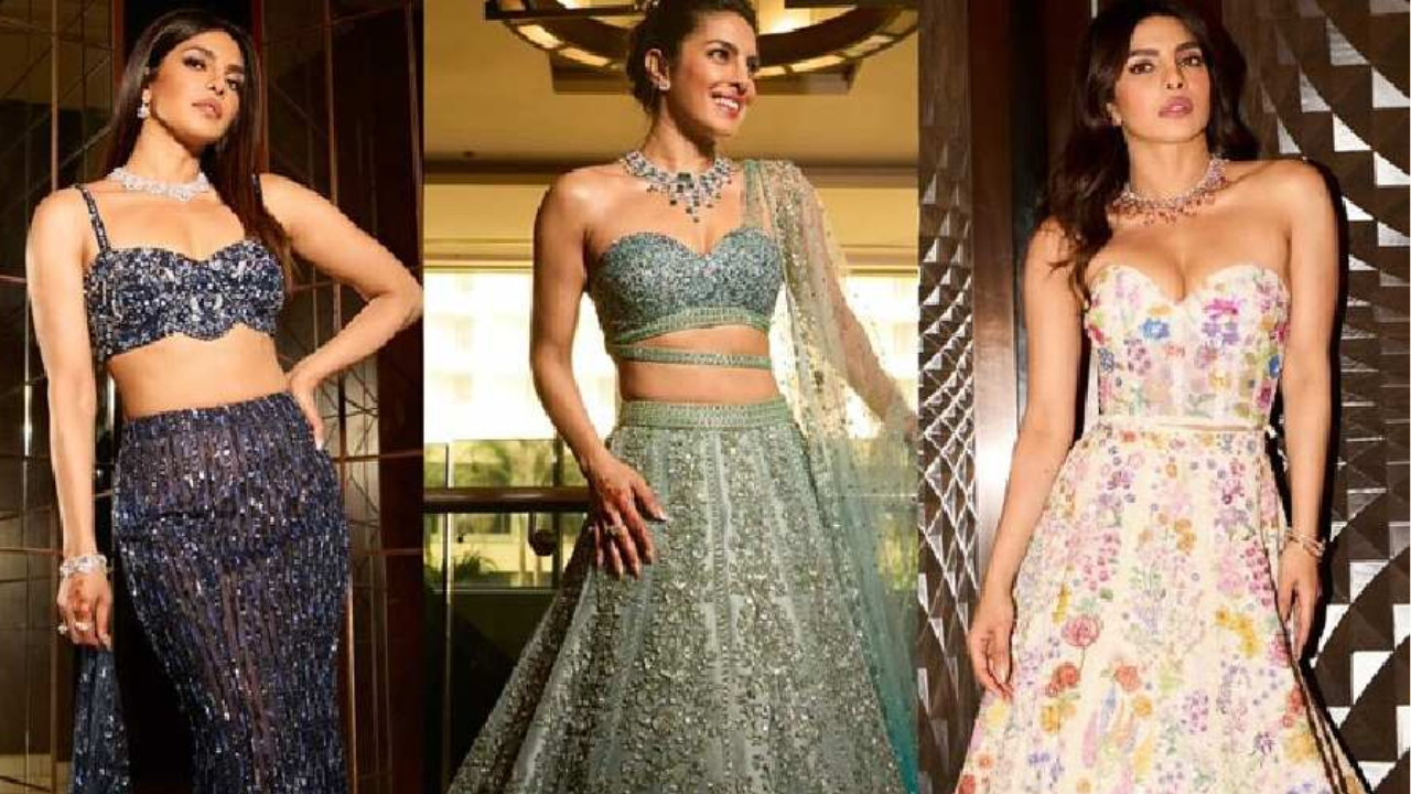 Dazzling Outfits of Priyanka Chopra at Her Brothers Wedding