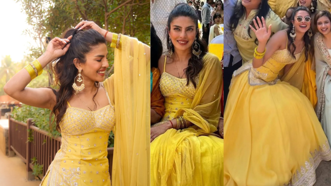 Vibrant Yellow Kurti and Lehenga