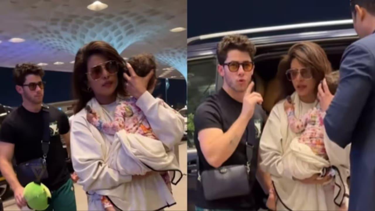 Priyanka Chopra Protects Malti Marie From Paparazzi As Nick Jonas Kisses Her Forehead, Watch Video