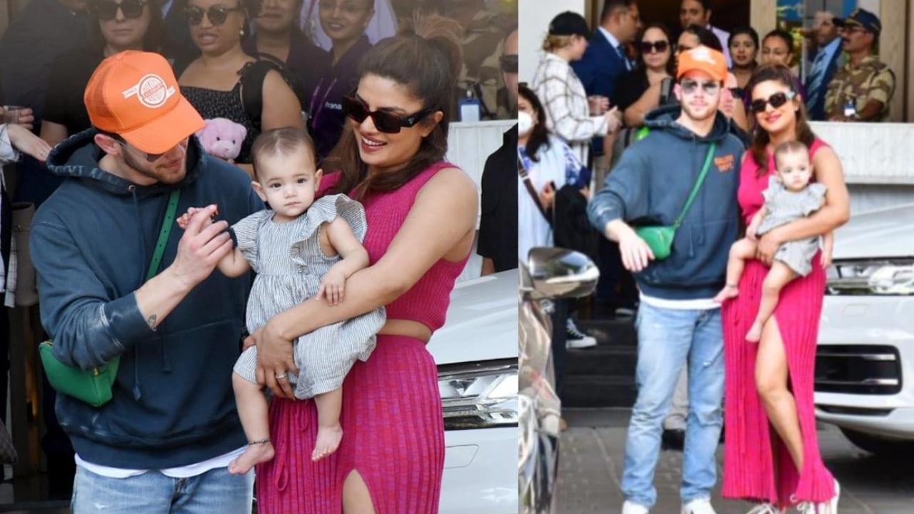 Priyanka Chopra And Nick Jonas Land In Mumbai With Daughter Malti Marie, See Pics From The Airport