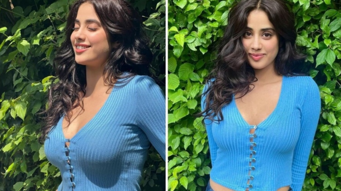 Janhvi Kapoor in Blue
