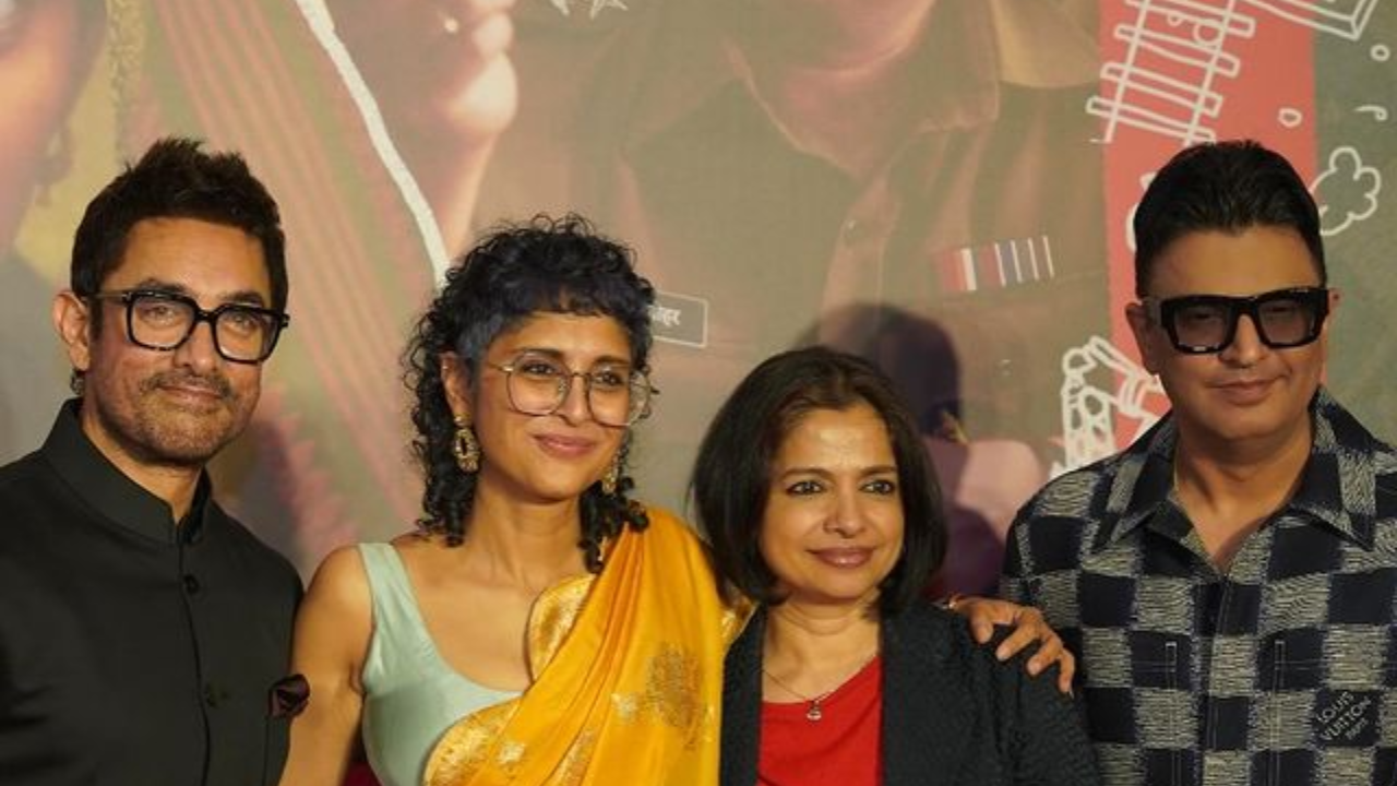 Aamir Khan, accompanied by his wife and T-Series owner Bhushan Kumar, graces the Laapataa Ladies premiere - a star-studded affair celebrating cinematic brilliance.