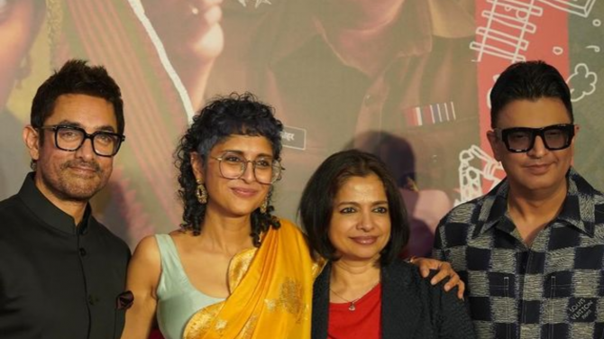 Aamir Khan, accompanied by his wife and T-Series owner Bhushan Kumar, graces the Laapataa Ladies premiere - a star-studded affair celebrating cinematic brilliance.