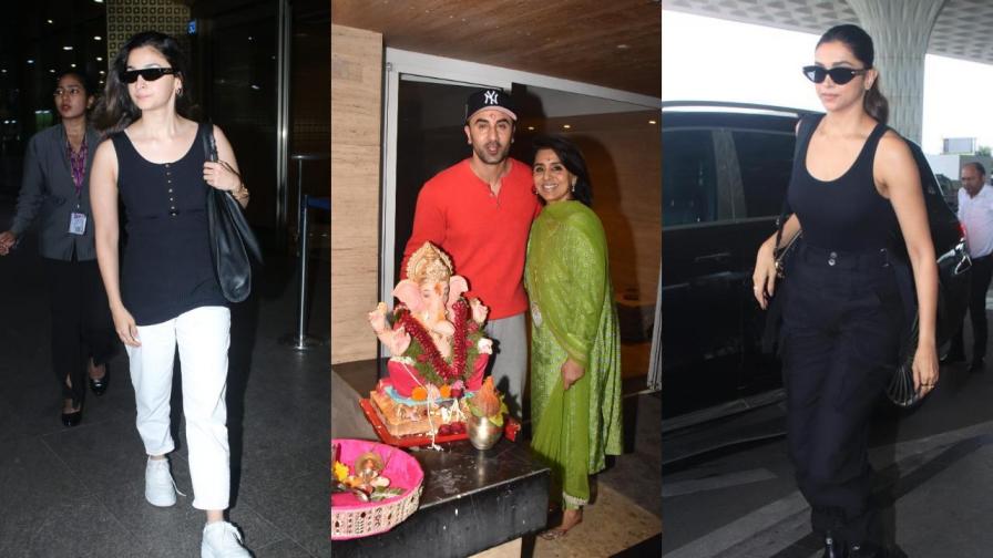 Ranbir and Neetu join Ganesh Chaturthi Alia Bhatt back from Milan. Ranbir and Neetu join Ganesh Chaturthi Alia Bhatt back from Milan.