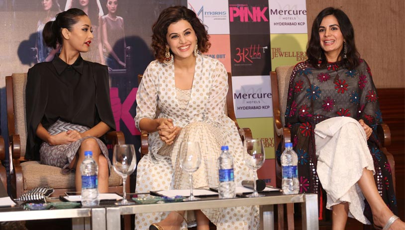 PINK: Cast snapped during promotions in Hyderabad