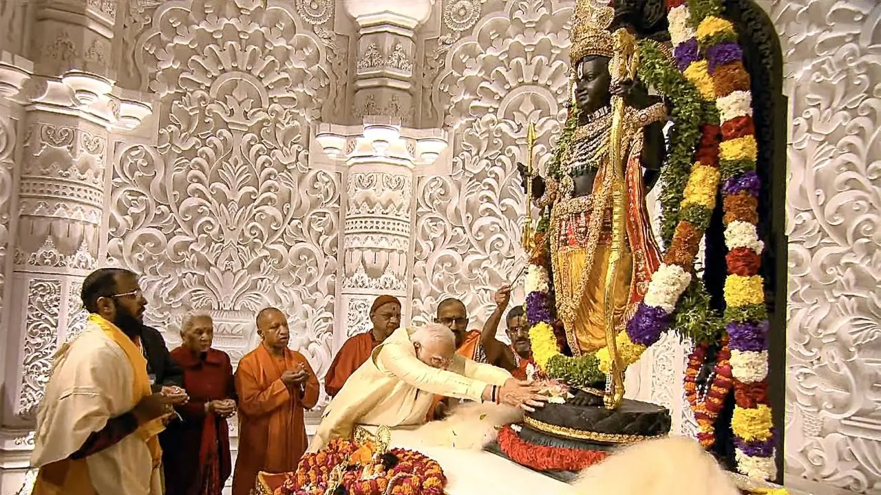 IN PHOTOS: PM Modi leads Pran Pratishthan rituals at Ayodhya Ram Mandir