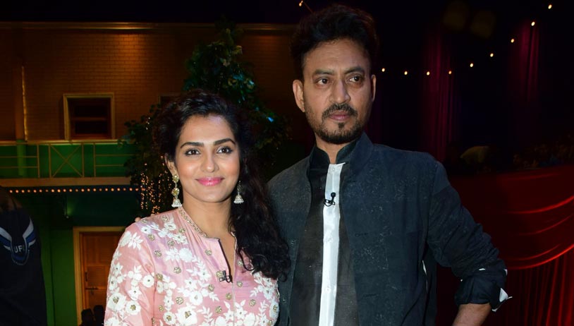 Qarib Qarib Singlle: Irrfan and Parvathy snapped on the sets of a comedy show