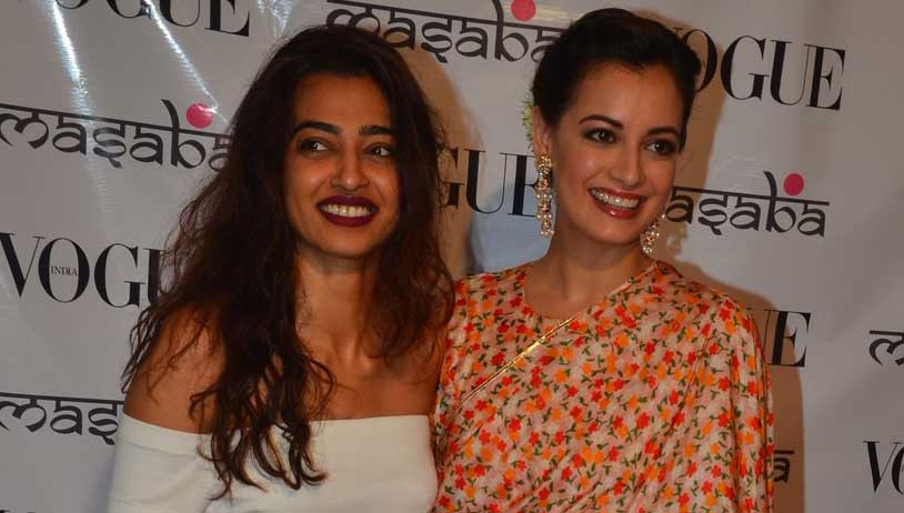 Snapped: Dia, Radhika, Farah at store launch by Masaba Gupta
