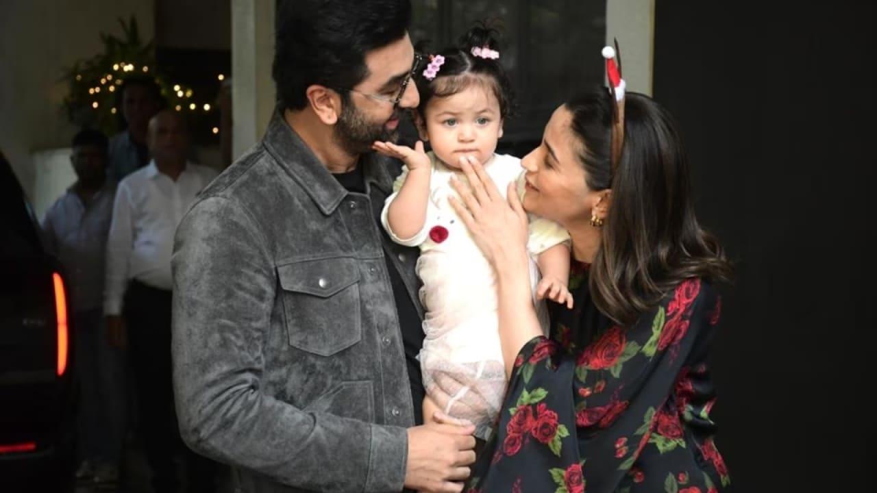 Ranbir Kapoor And Alia Bhatt FInally Reveal Daughter Raha Kapoor`s Face At Christmas Lunch, Watch