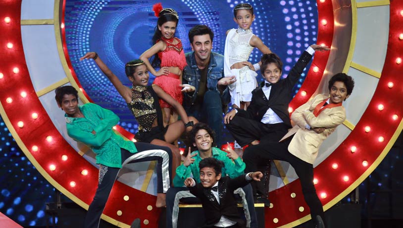 Ranbir Kapoor snapped on the sets of Super Dancer