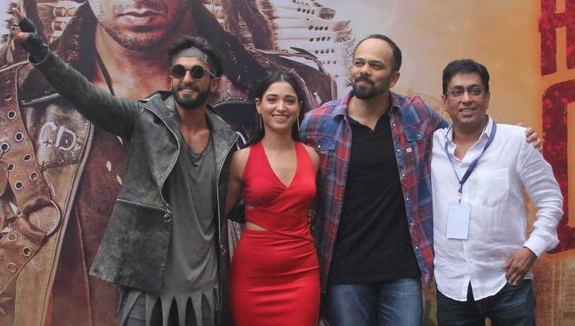 Ranveer Singh, Tamannaah and Rohit Shetty snapped at ad premiere