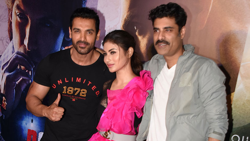 John Abraham and Mouni Roy snapped at Romeo Akbar Walter Trailer Launch