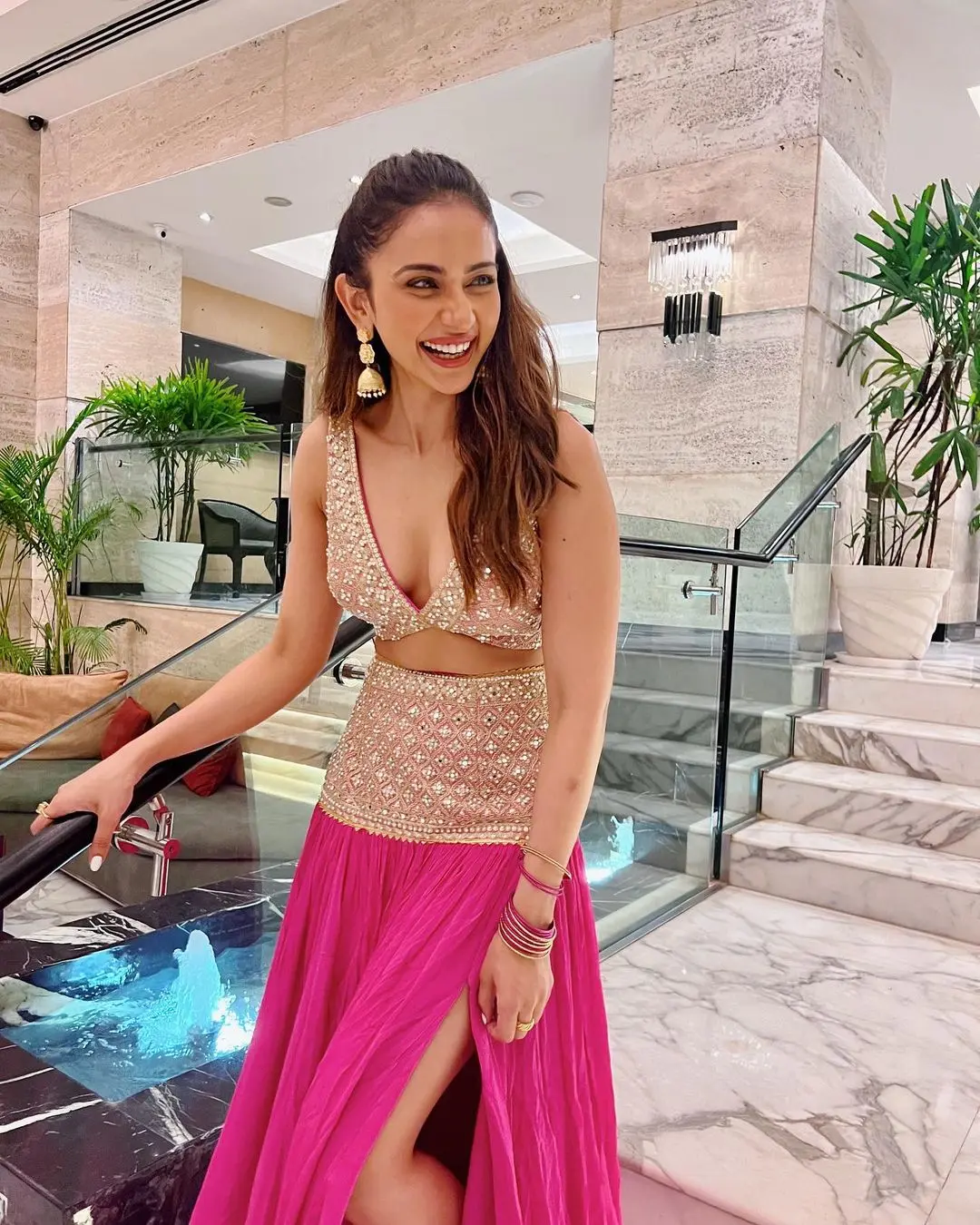 However, it was the magenta gharara with its unique slit that truly stole the spotlight